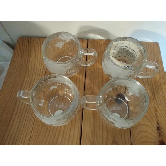 4 VINTAGE Nestle Nescafe WORLD GLOBE Mug - Picture 2 of 2
